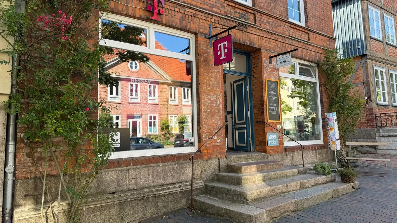 Außenansicht des Shops in Eutin